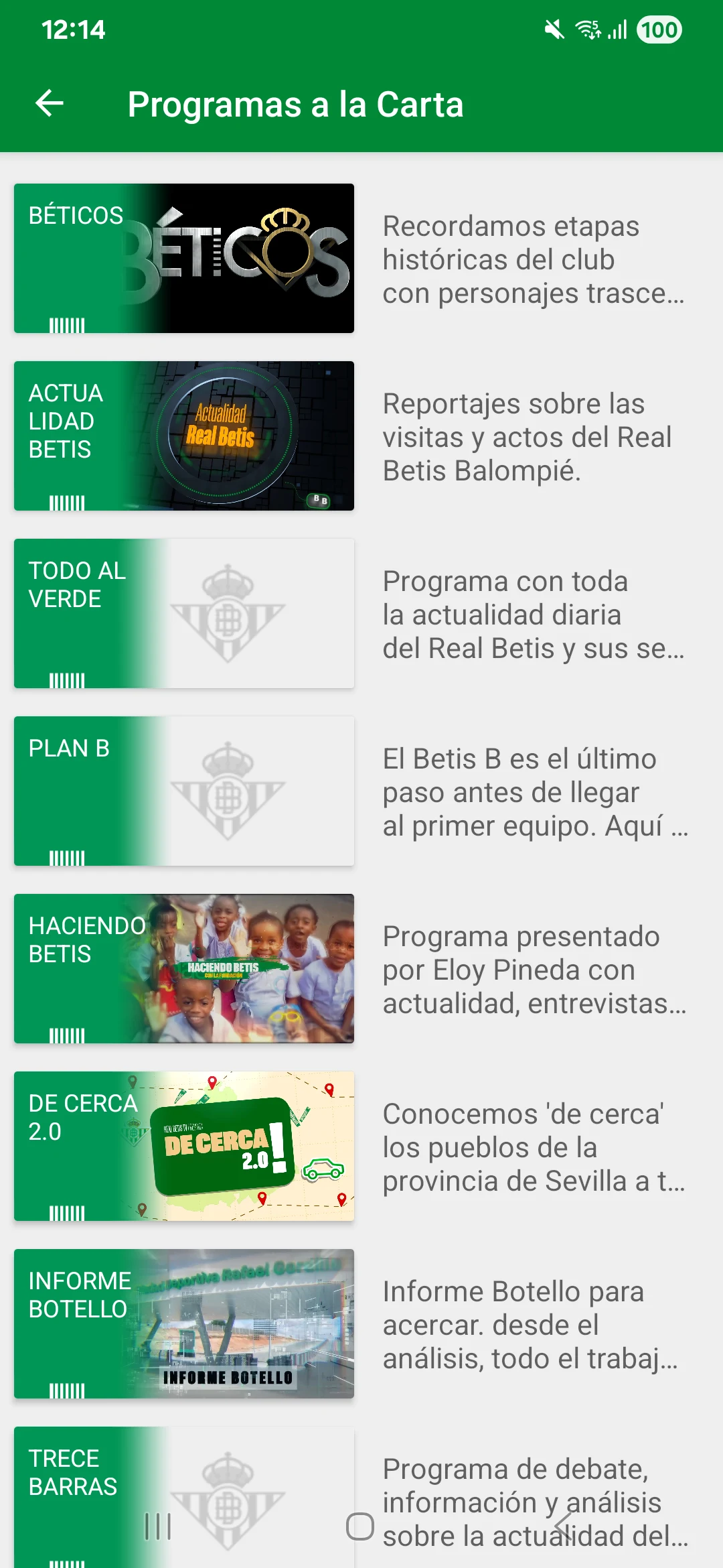 Real Betis Balompié screenshot